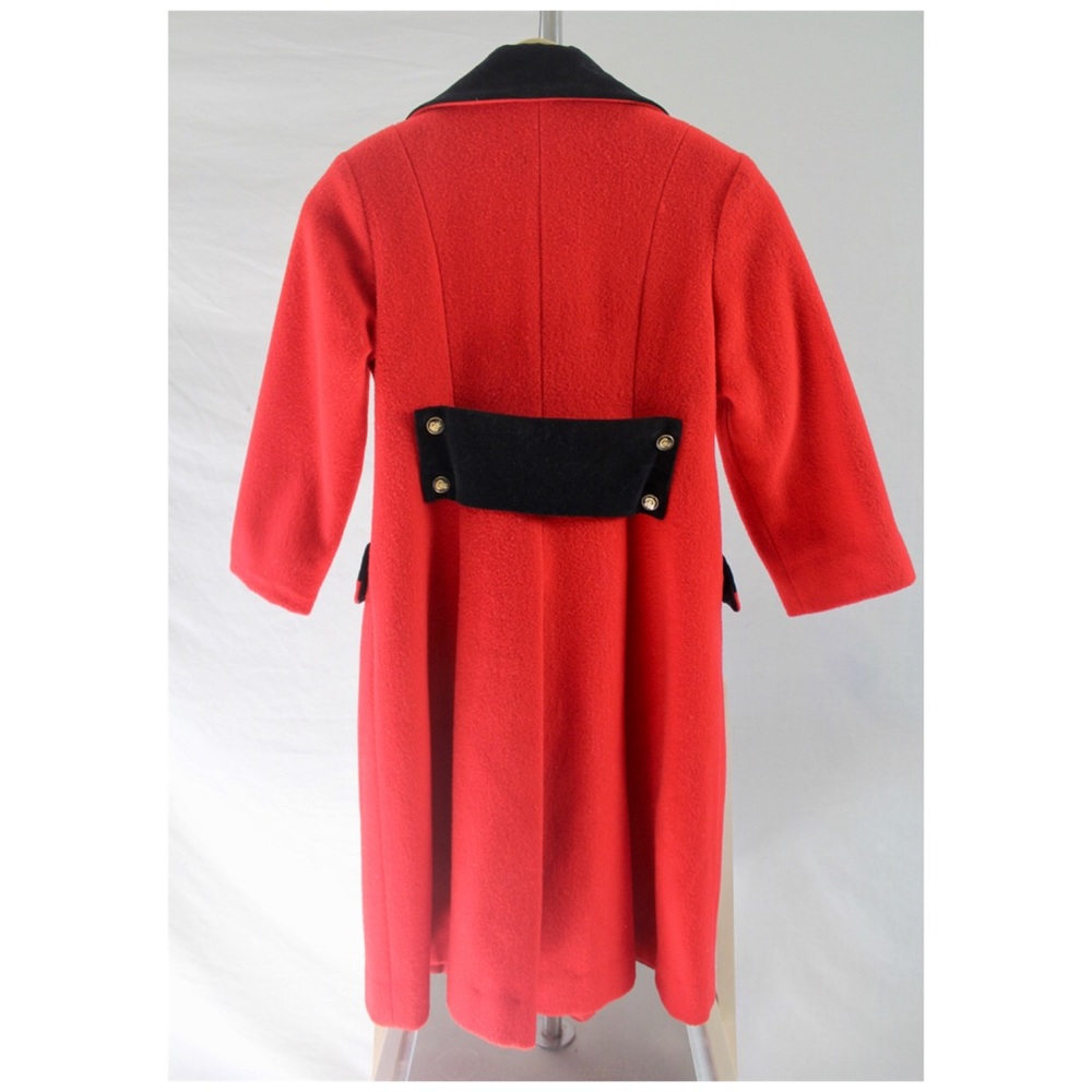 Vintage Rothschild Girls Red Wool Dress Coat Large - Picture 5 of 9